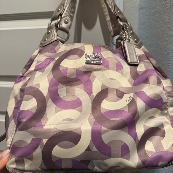 Coach Madison Op Art Sateen Maggie Shoulder Bag - Picture 2 of 13